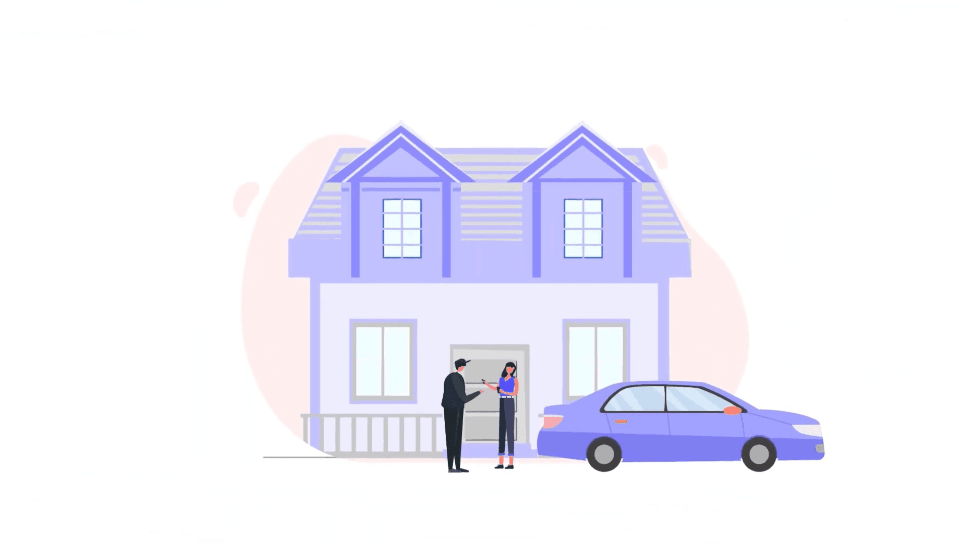 Valet dropping off guest at home